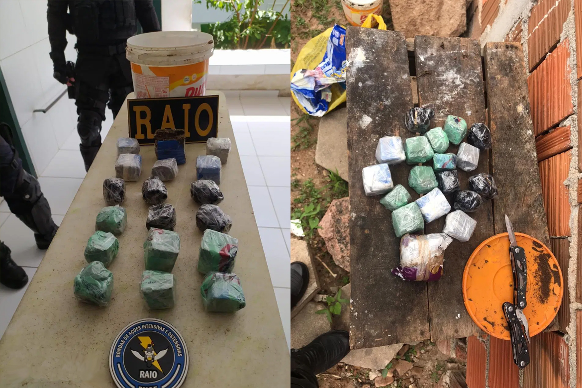 Após denúncia, BPRAIO encontra droga enterrada num quintal na cidade de Crateús