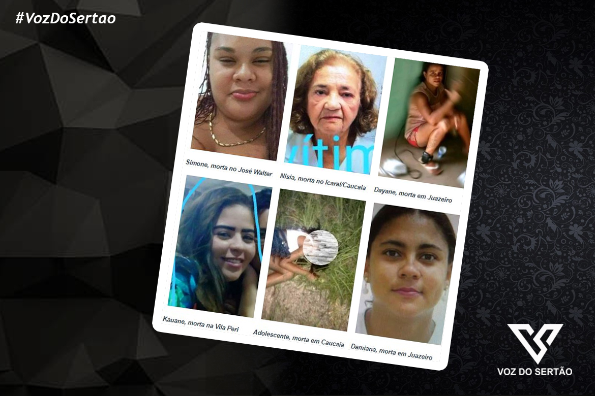 Seis mulheres foram mortas no Ceará durante mais um fim de semana de violência