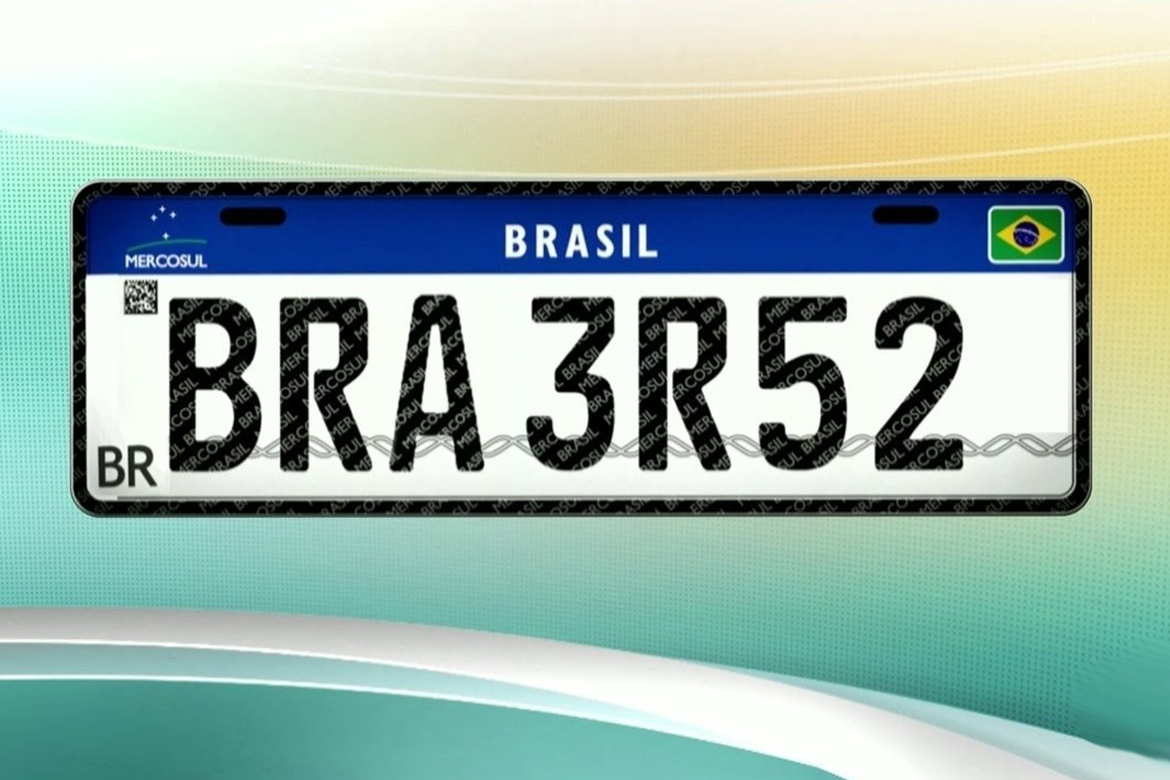 Nova placa veicular entra em vigor dia 3 de fevereiro em todo o Brasil