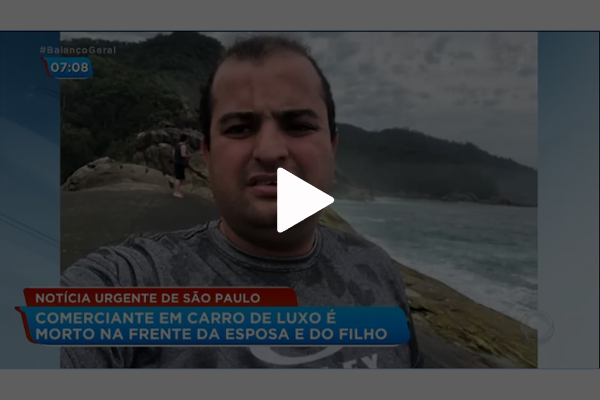 Comerciante em carro de luxo é morto na frente da esposa e do filho