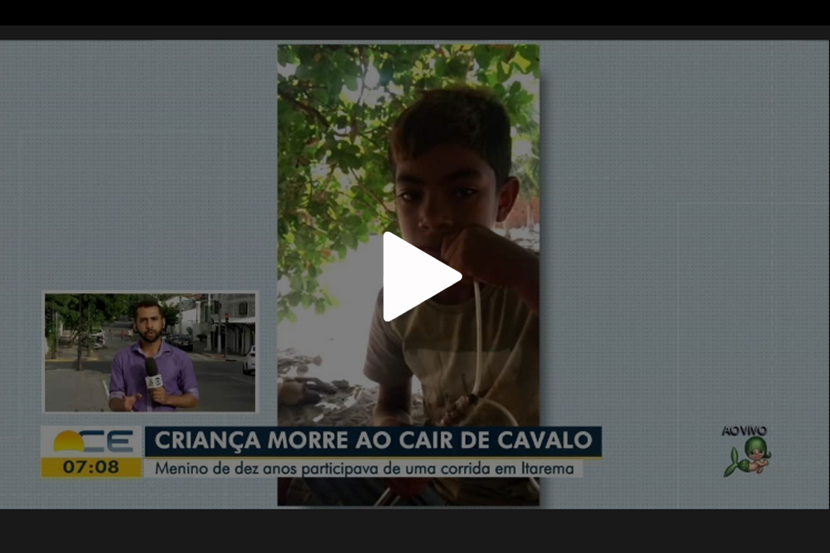 Criança cai de cavalo e morre durante corrida no Ceará