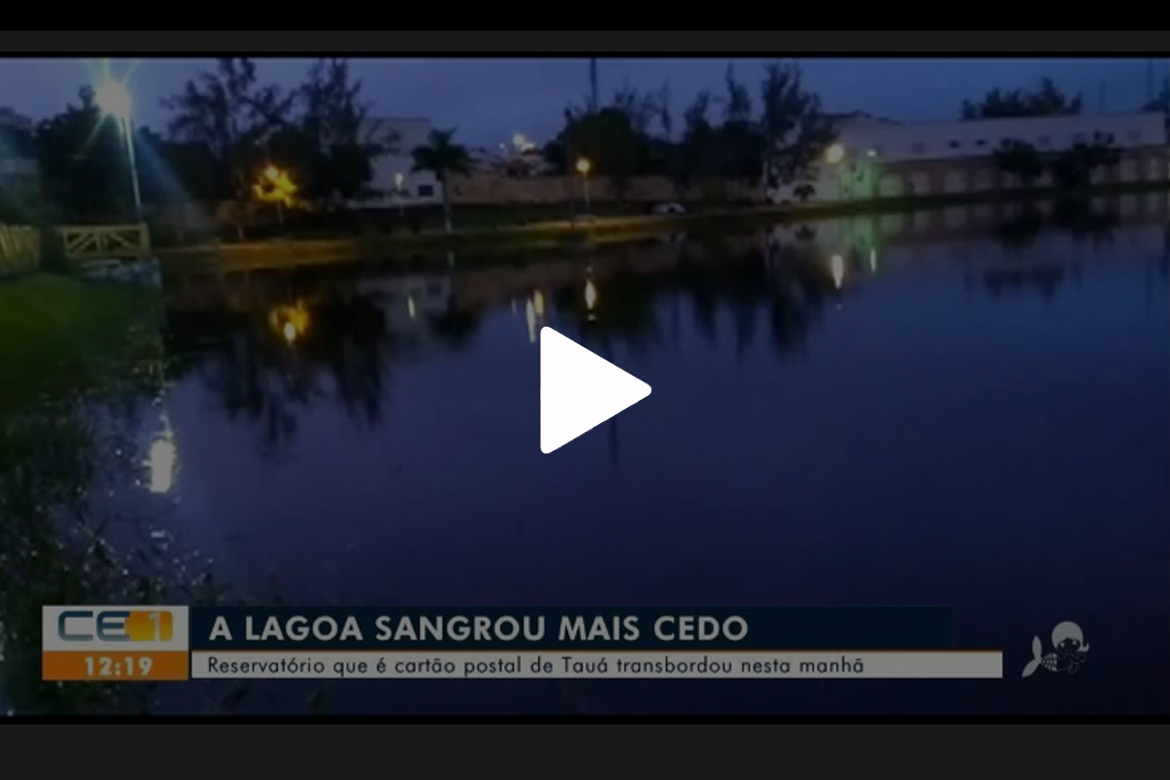 Lagoa de Tauá sangra após chuva