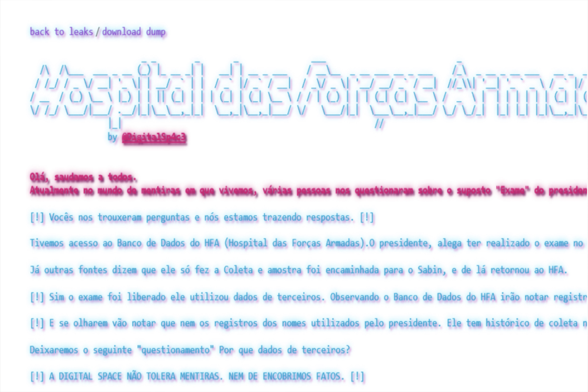 Hackers invadem site do Exército e divulgam supostos exames de Bolsonaro