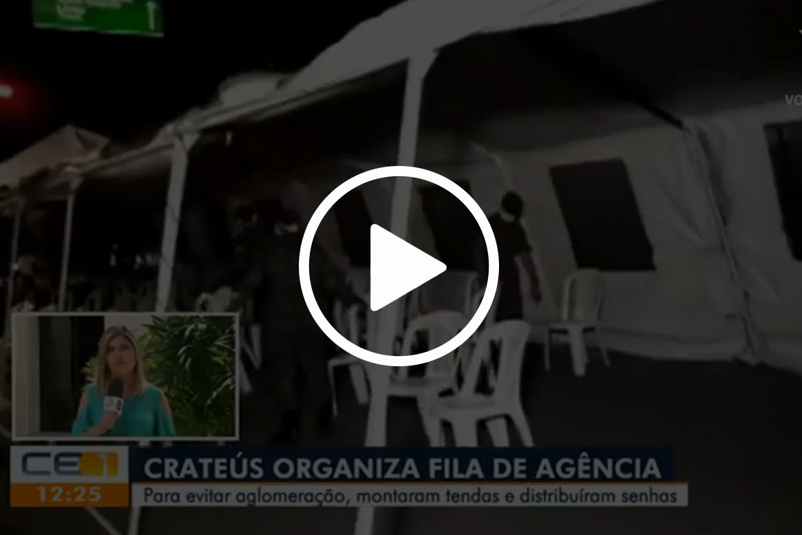 Crateús organiza fila de agência da Caixa Econômica