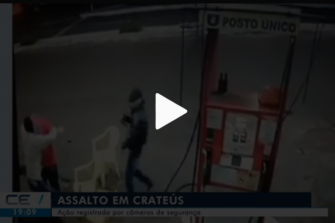 Assalto é registrado por câmeras de segurança em Crateús