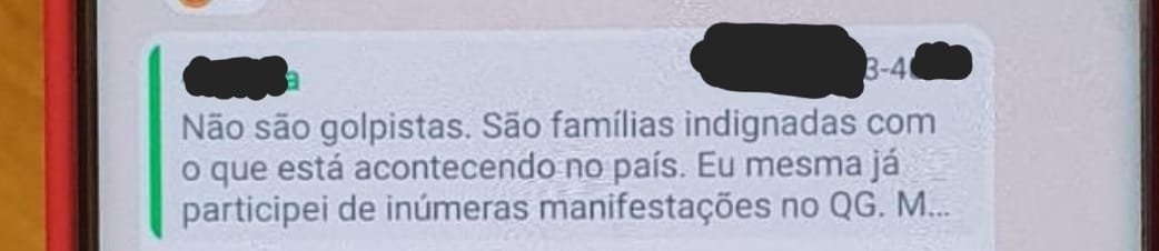 Mulher de militar investigado, agente da Abin participava de atos golpistas no QG