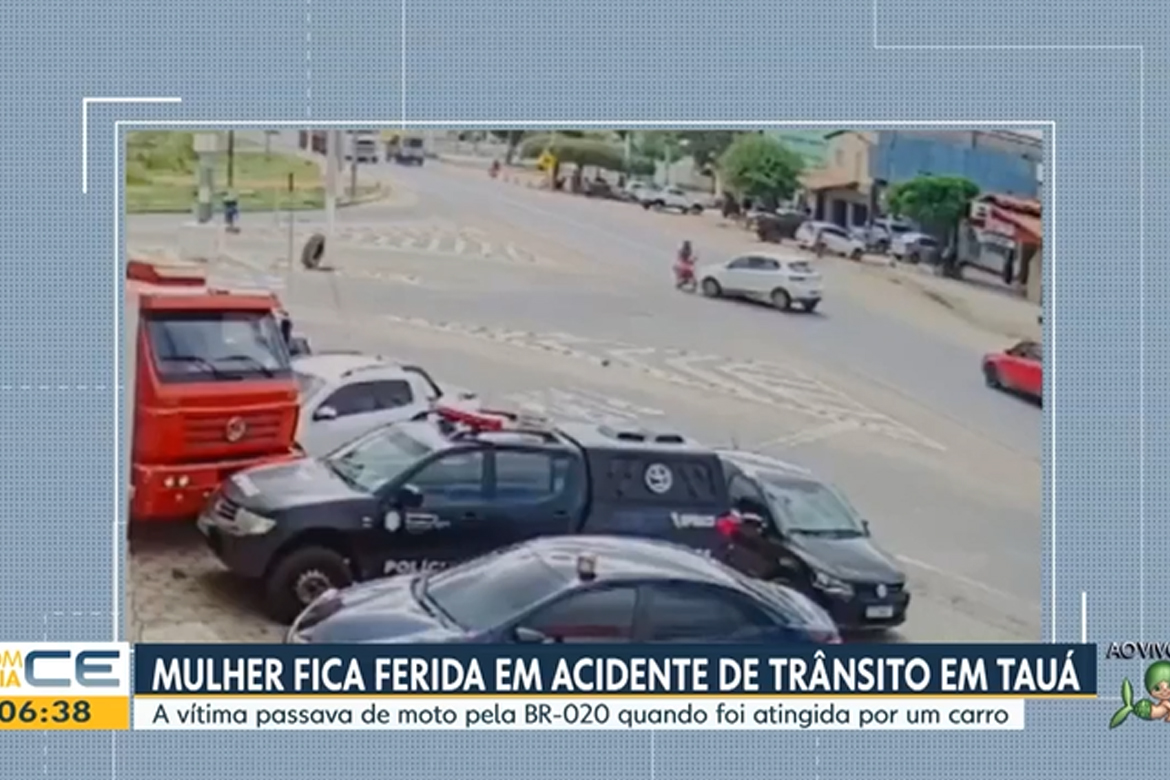 Mulher fica ferida em acidente de trânsito em Tauá