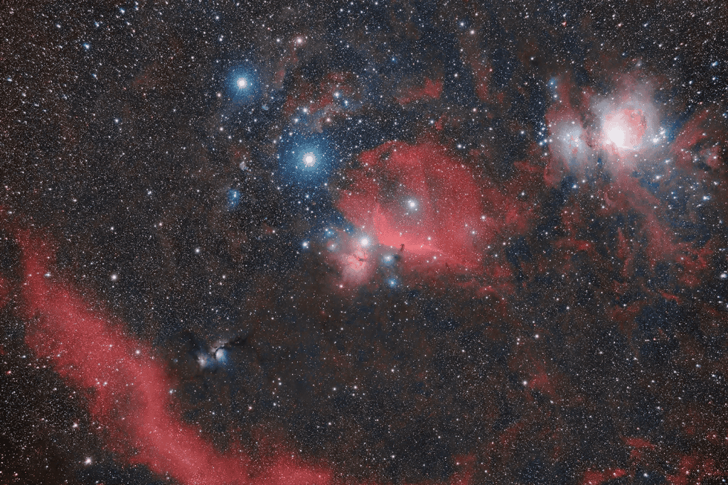 Complexo de nebulosas em Órion e ocultação de saturno nas imagens astronômicas da semana