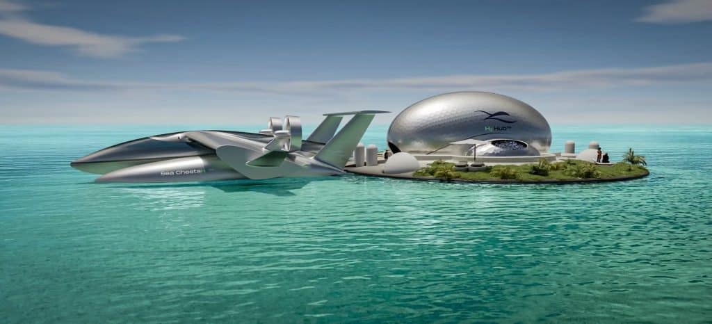 Aeronave a hidrogênio de efeito solo é aposta para transporte costeiro verde