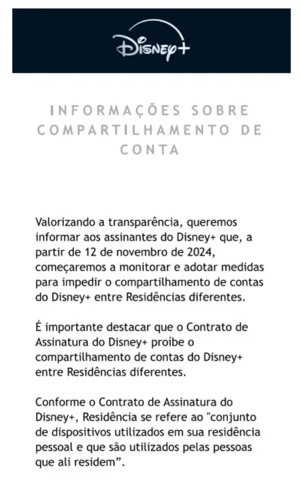Disney+ confirma fim do compartilhamento de senhas no Brasil; veja o que muda