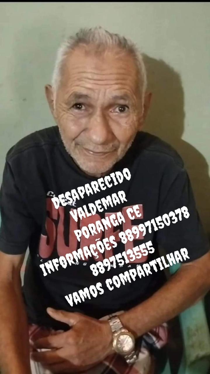 IDOSO RESIDENTE EM PORANGA ESTÁ DESPARECIDO – Blog Tony Sales