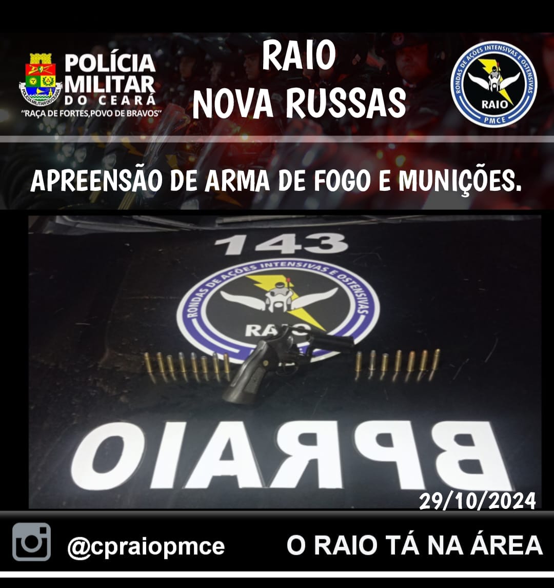Raio Nova Russas apreende arma de fogo em Poranga – Blog Tony Sales