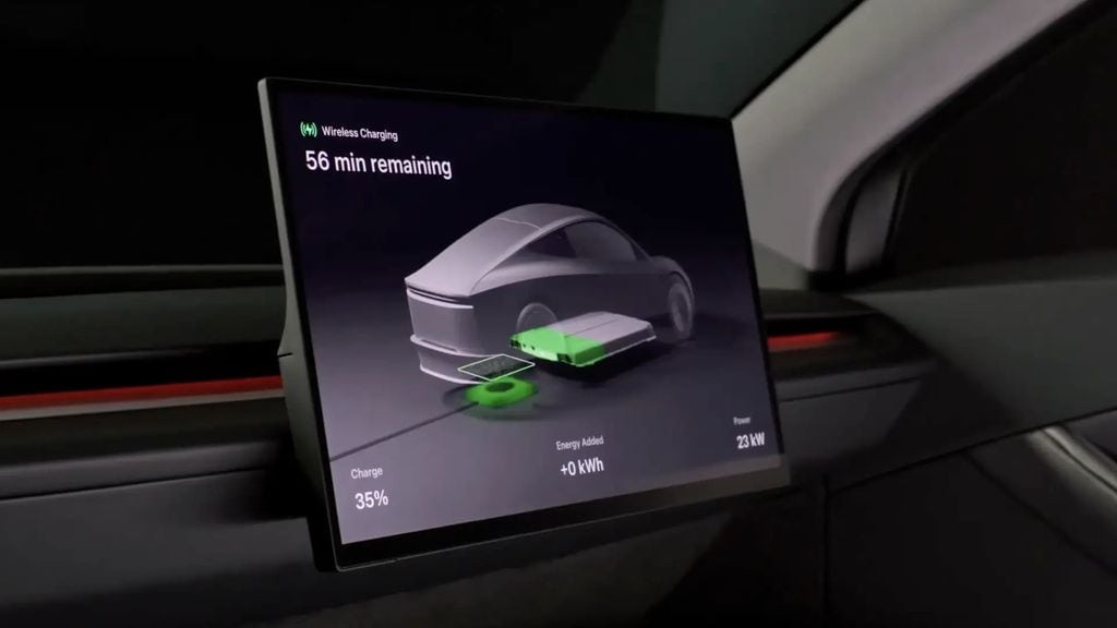Tesla Cybercab: vídeo mostra robotáxi carregando sem fio