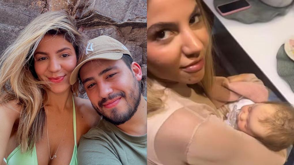 Filho de Leonardo mostra namorada, ex-BBB Hariany Almeida, com 'bebê' no colo: 'Treinando' - Zoeira