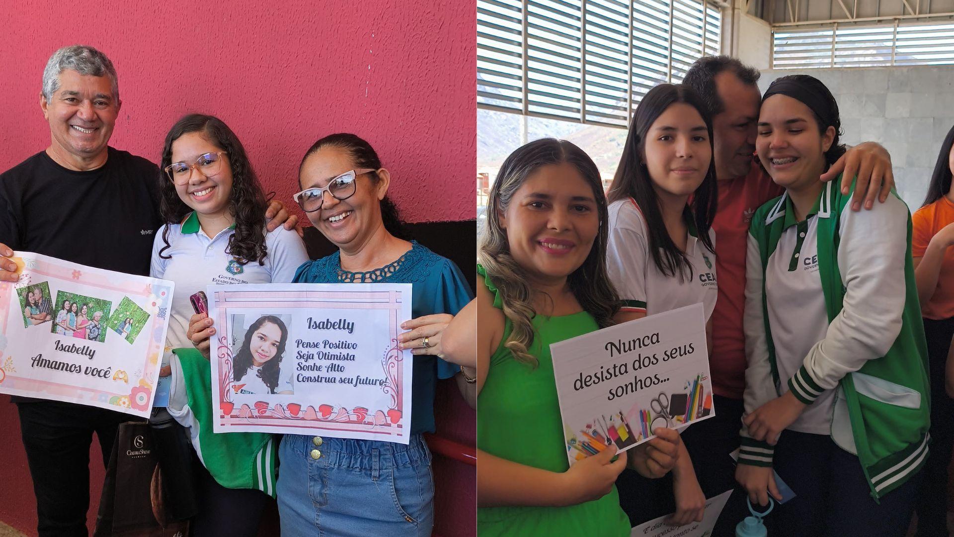 Homenagem surpresa de familiares emociona alunos do 3º ano em escola pública do CE; veja vídeo - Ceará
