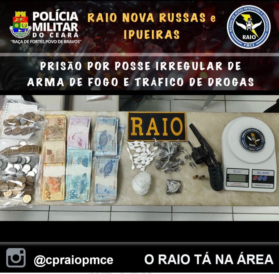 RAIO REALIZA PRISÕES POR POSSE IRREGULAR DE ARMA DE FOGO E TRÁFICO DE DROGAS EM IPAPORANGA – Blog Tony Sales