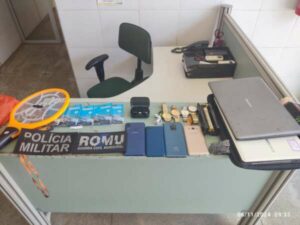 Polícia Militar prende dois suspeitos de furtar comércios no Centro de Pedra Branca