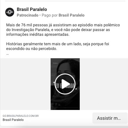 Brasil Paralelo gastou R$ 300 mil em anúncios contra Maria da Penha