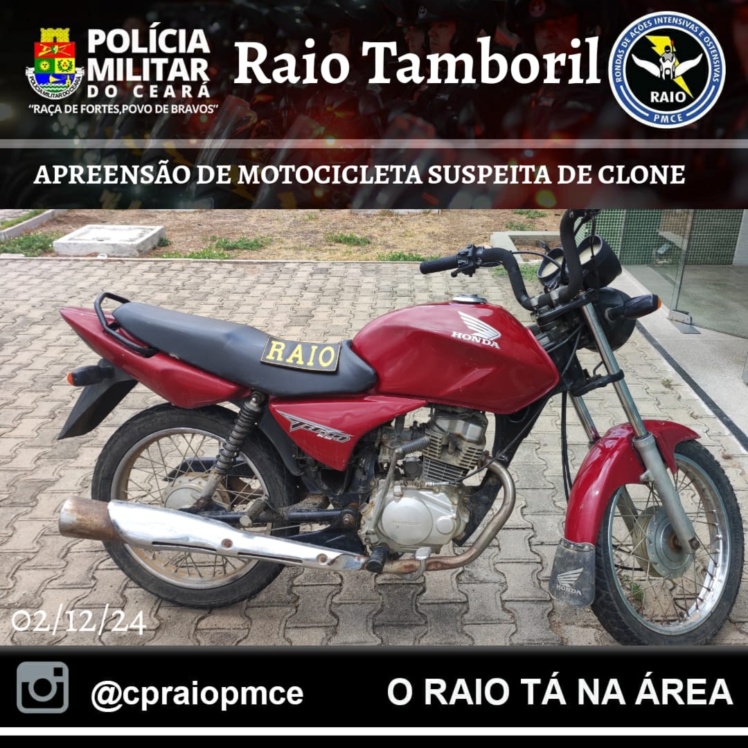 Apreensão de motocicleta com suspeita de clone – Blog Tony Sales