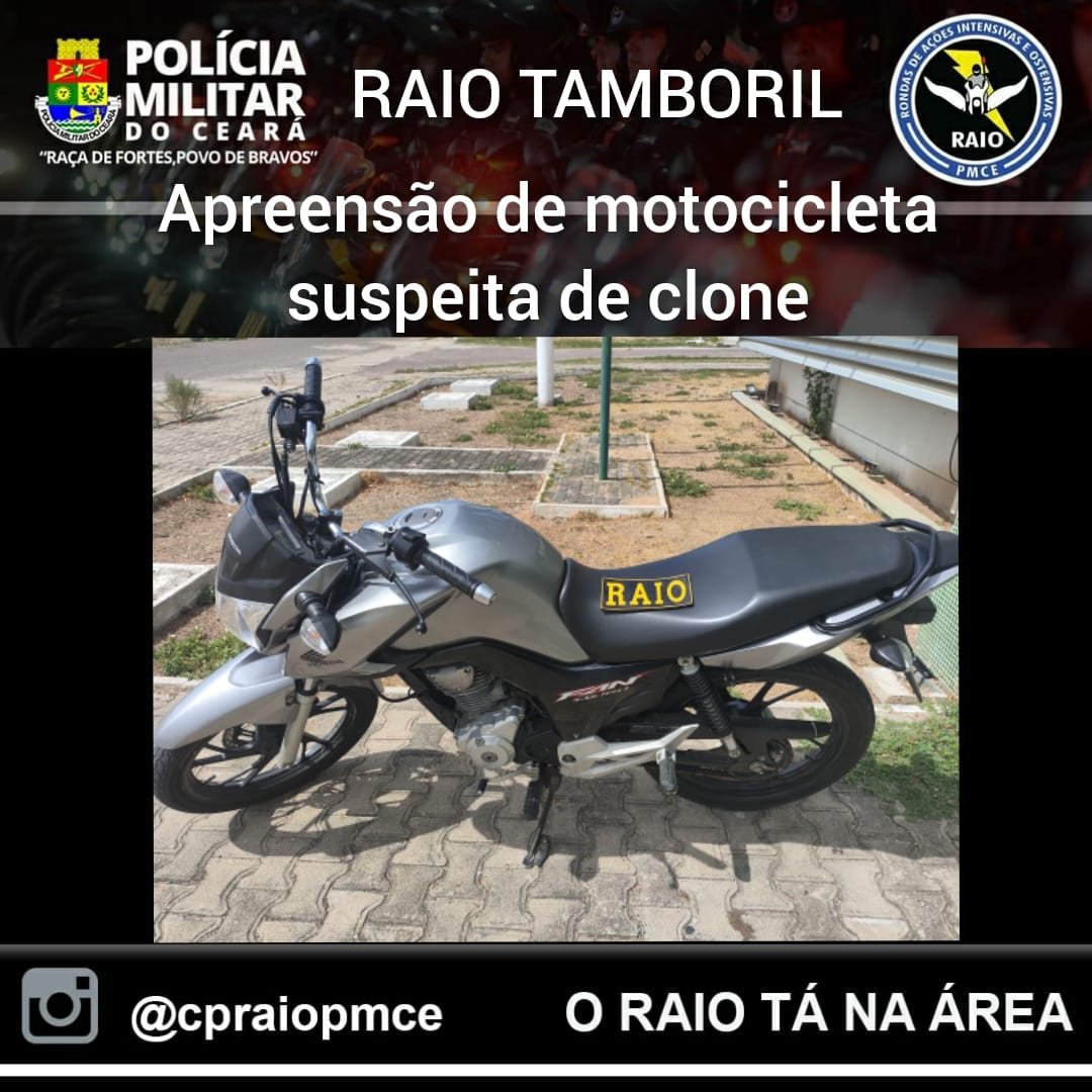 APREENSÃO DE MOTOCICLETA COM SUSPEITA DE CLONE – Blog Tony Sales