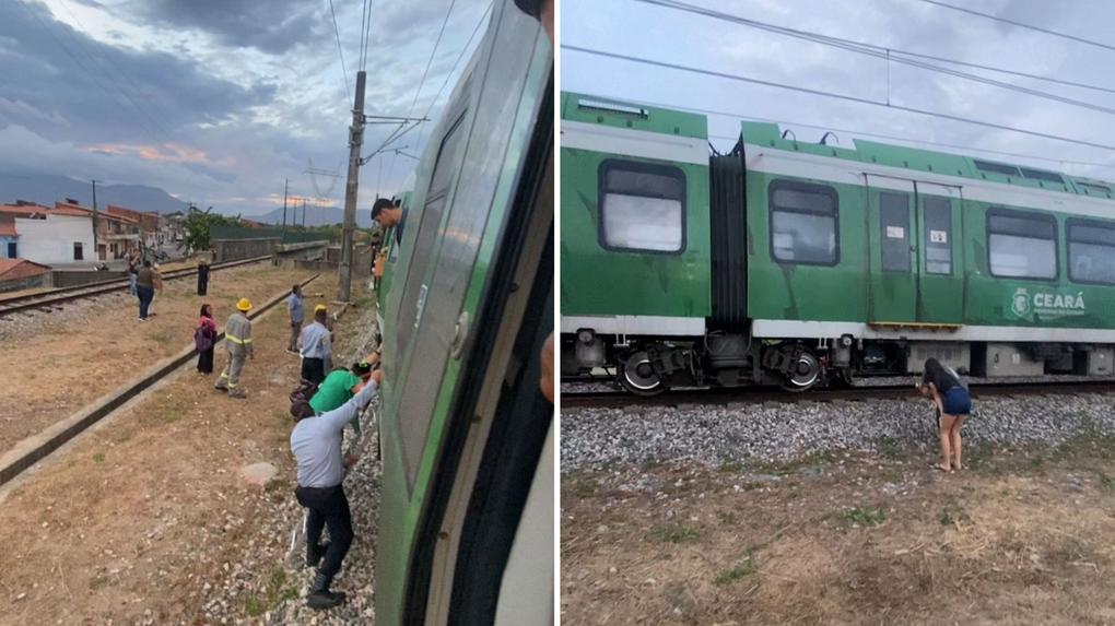 Linha do Metrofor é interrompida após composição atropelar vaca; veja vídeo - Ceará