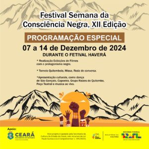 Quixadá: XII edição do Festival da Consciência Negra acontece de 07 a 14 de dezembro no Quilombo Sítio Veiga