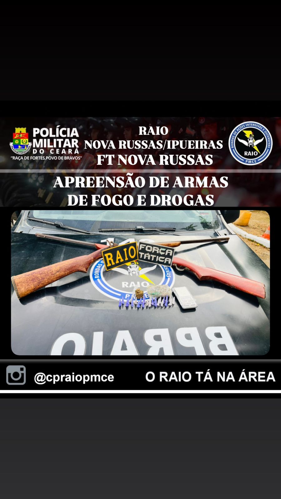 Raio e Força Tática apreendem armas e drogas em Nova Russas – Blog Tony Sales