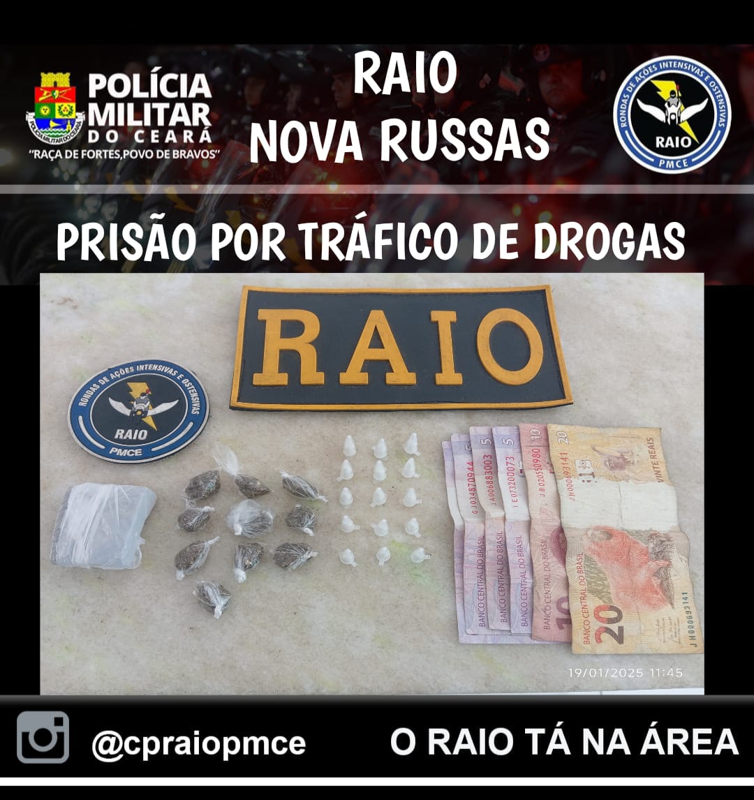 Prisão por tráfico de drogas em Nova Russas – Blog Tony Sales