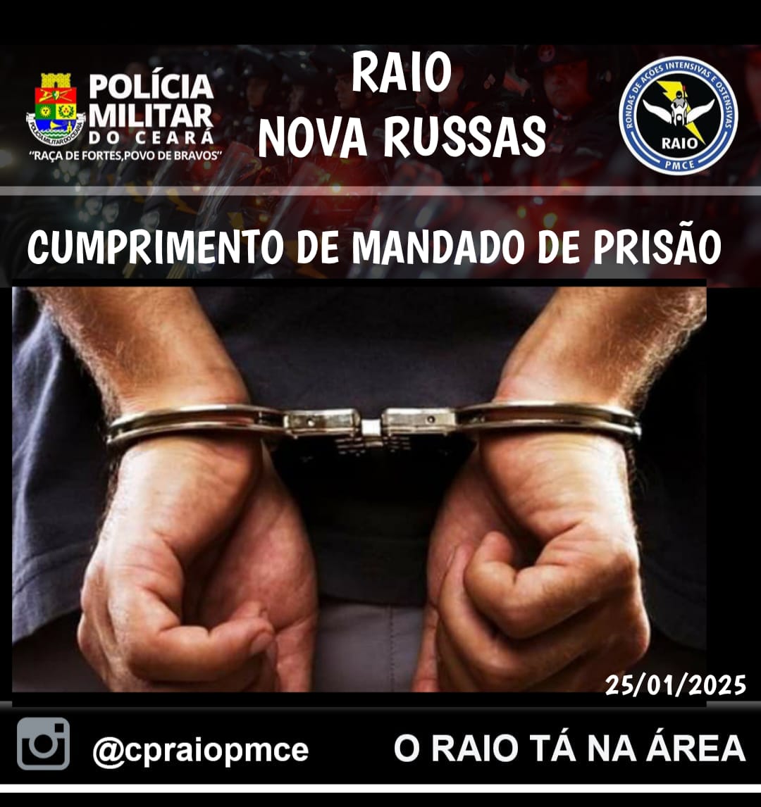 Raio Nova Russas cumpre mandado de prisão em Independência – Blog Tony Sales