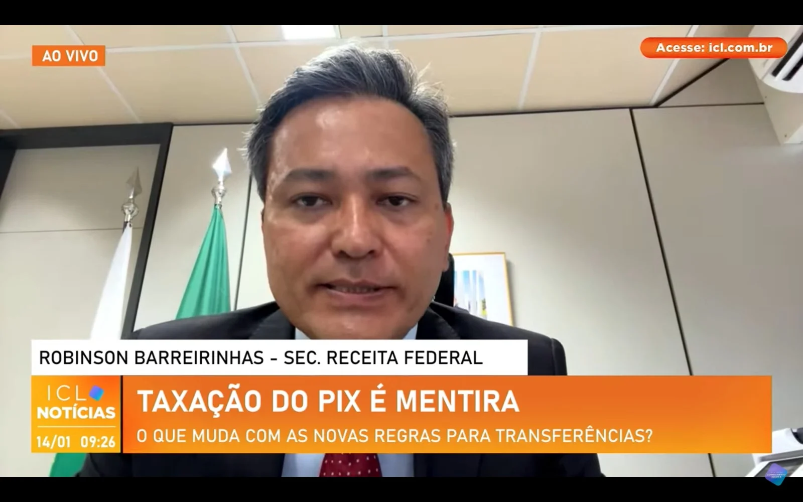 Secretário da Receita Federal: 'Não existe isso de cobrança, tributos e taxas sobre o Pix'
