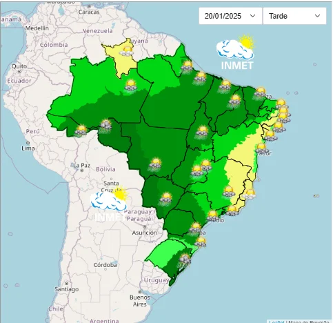 Semana começa com calor intenso e formação de frente fria no Sul