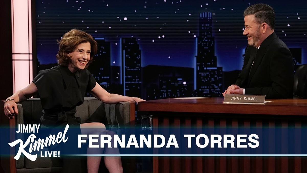 Totalmente internacional! Fernanda Torres participa do talk show de Jimmy Kimmel | Cultura