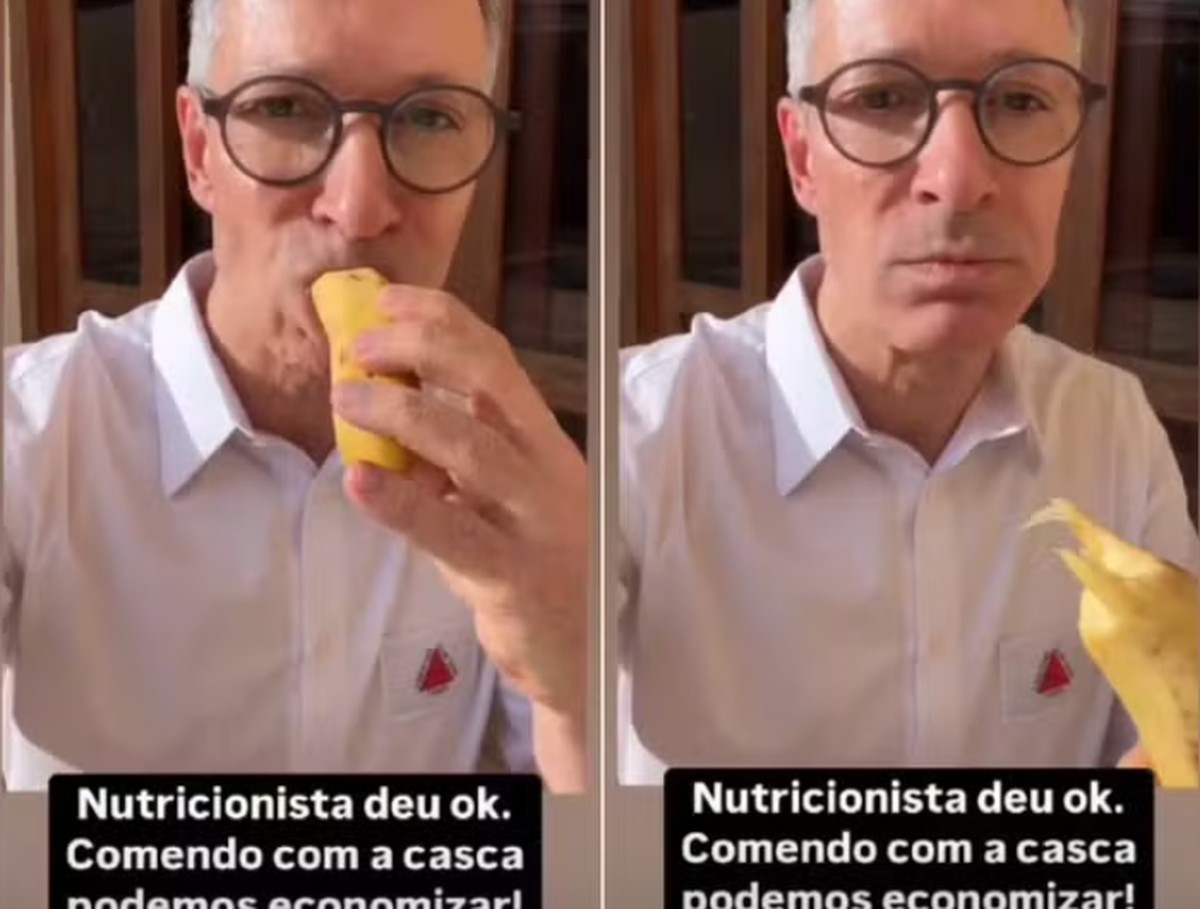 Em crítica ao governo, Romeu Zema publica vídeo comendo banana com casca 'para economizar' | Política