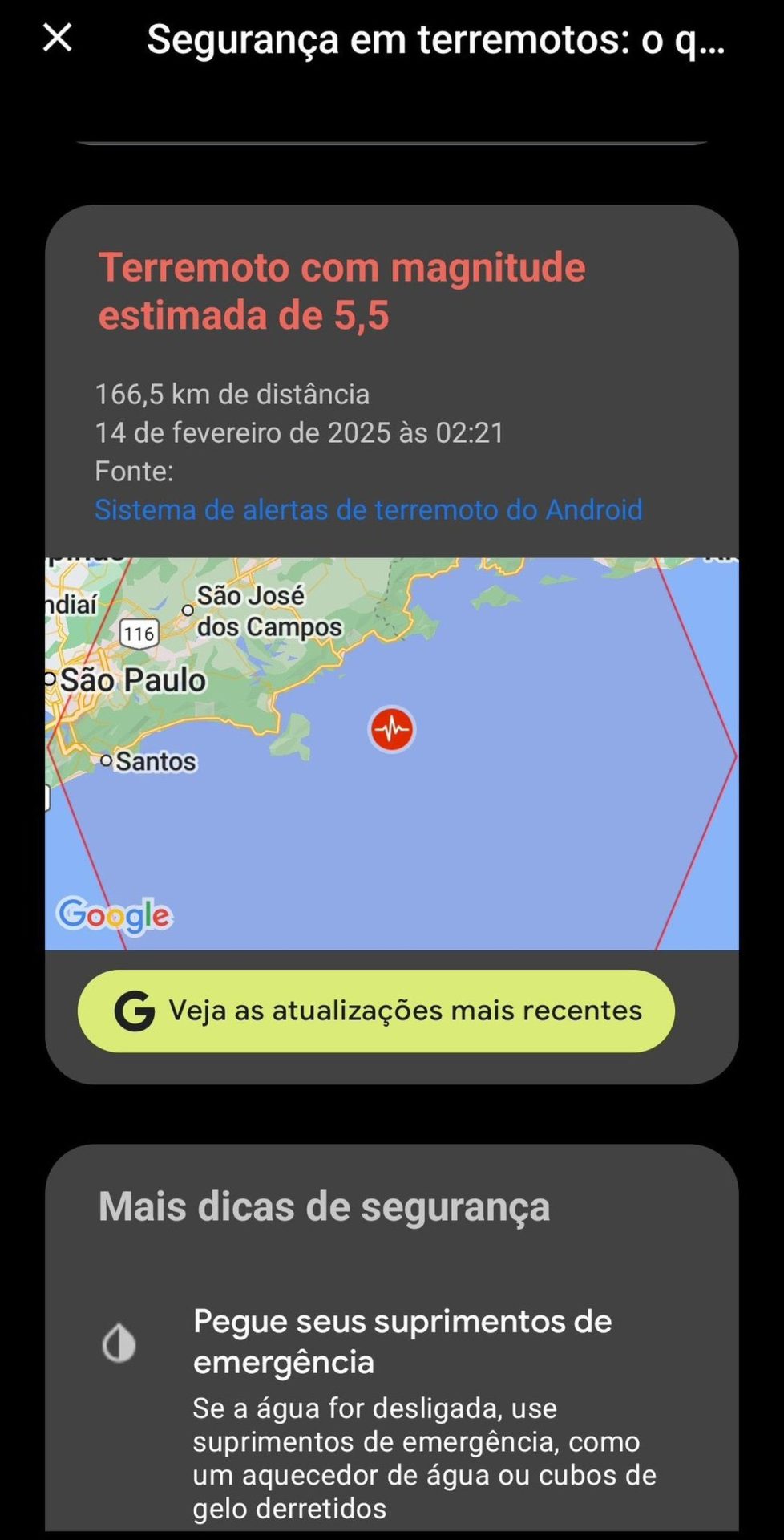 Entenda o que pode ter causado o alerta de terremoto no Android para moradores do Rio e de SP | Thássius Veloso