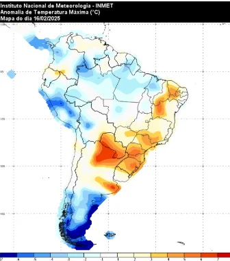 temperaturas podem ficar até 5º acima da média