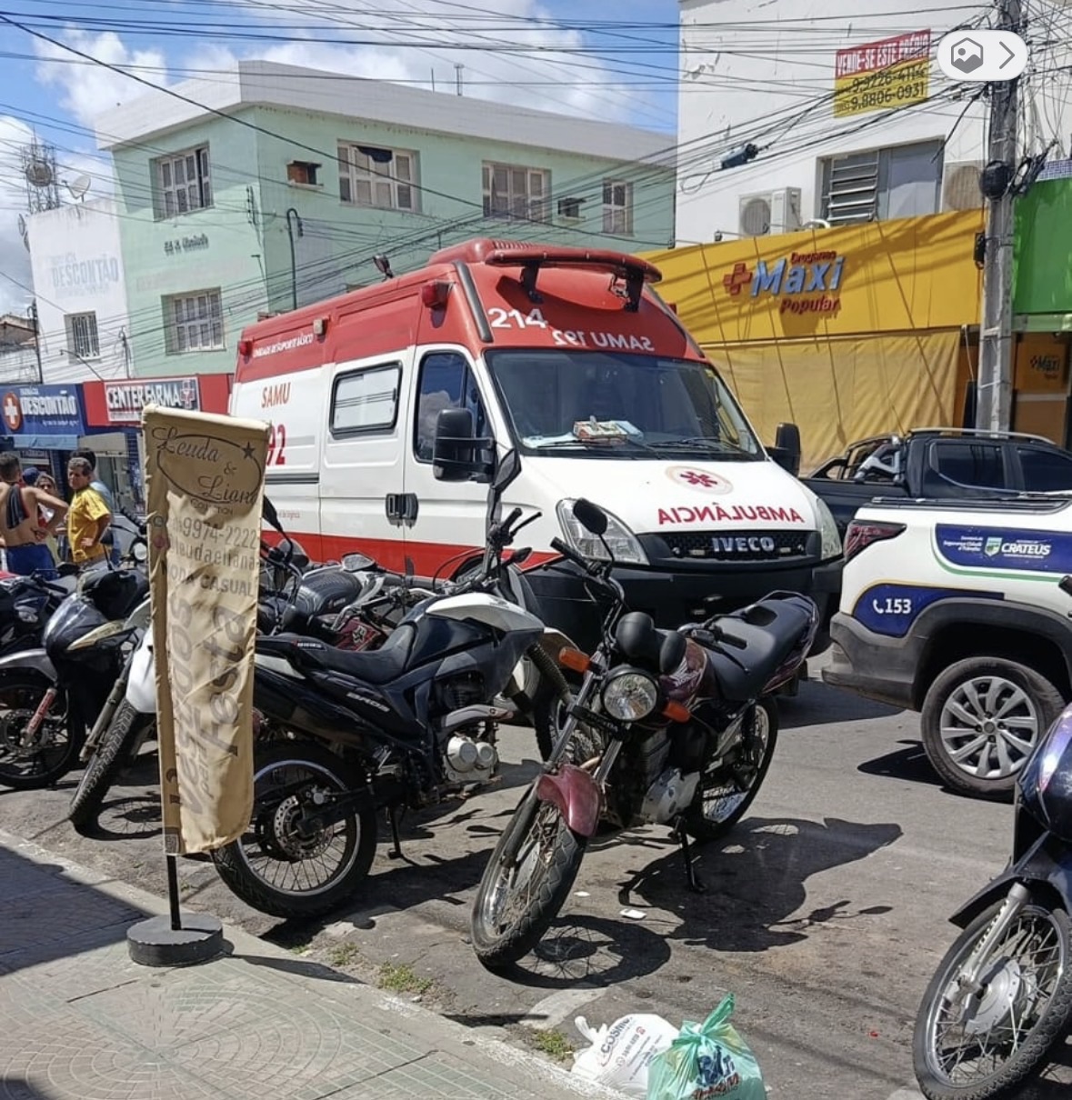 Acidente de Trânsito em Crateús: Idosa Fica Ferida após Ser Atingida por Motocicleta
