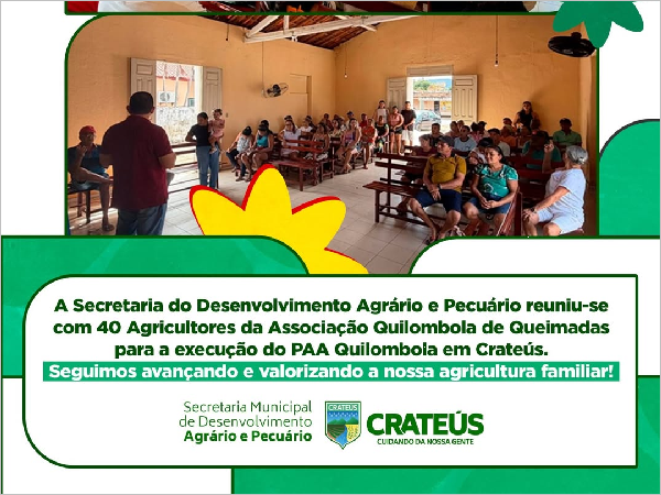 Agricultura Familiar Quilombola Fortalecida em Crateús: Jornada para a Segurança Alimentar