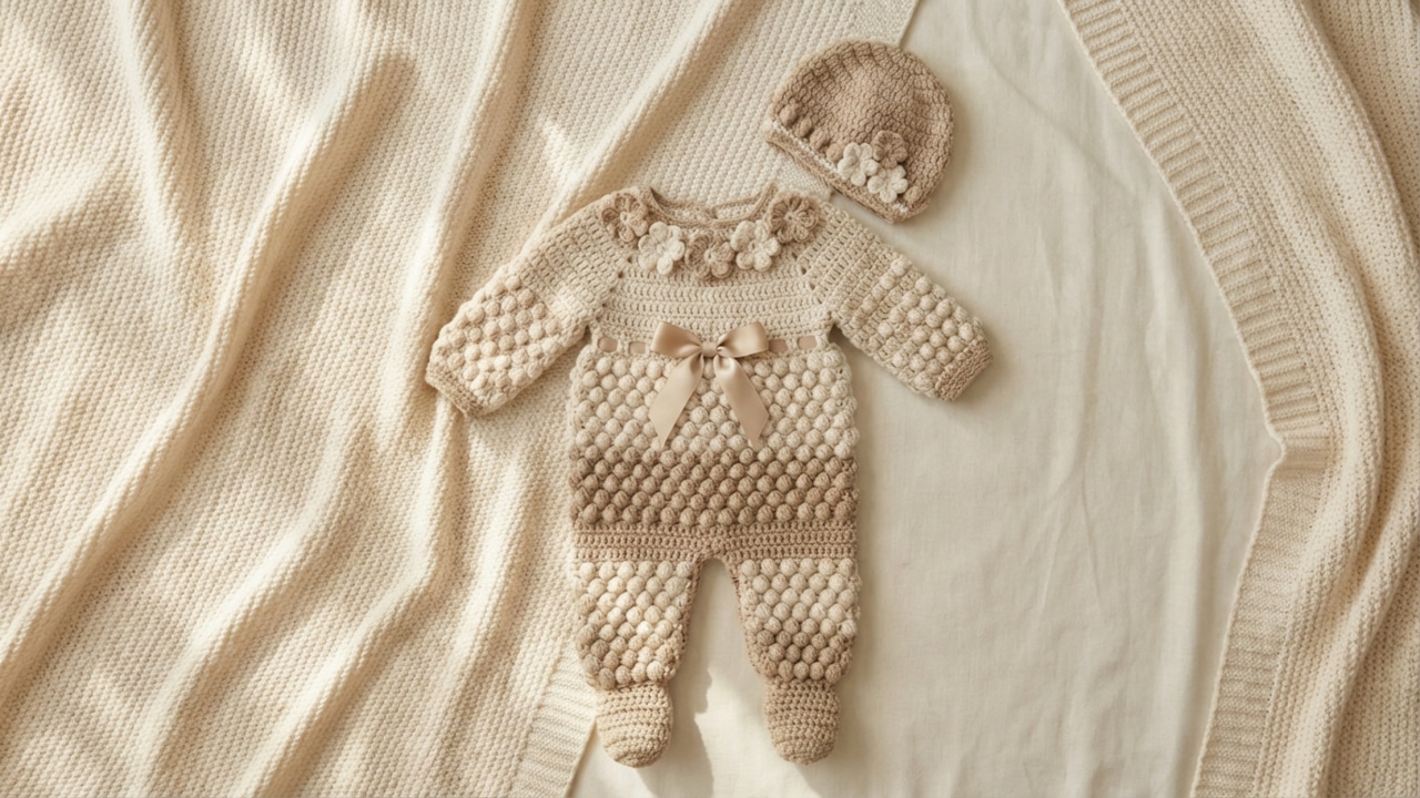 Aprenda a Fazer um Ensemble de Crochê Completo para o Seu Bebê: Técnica Artesanal para Pais e Avós