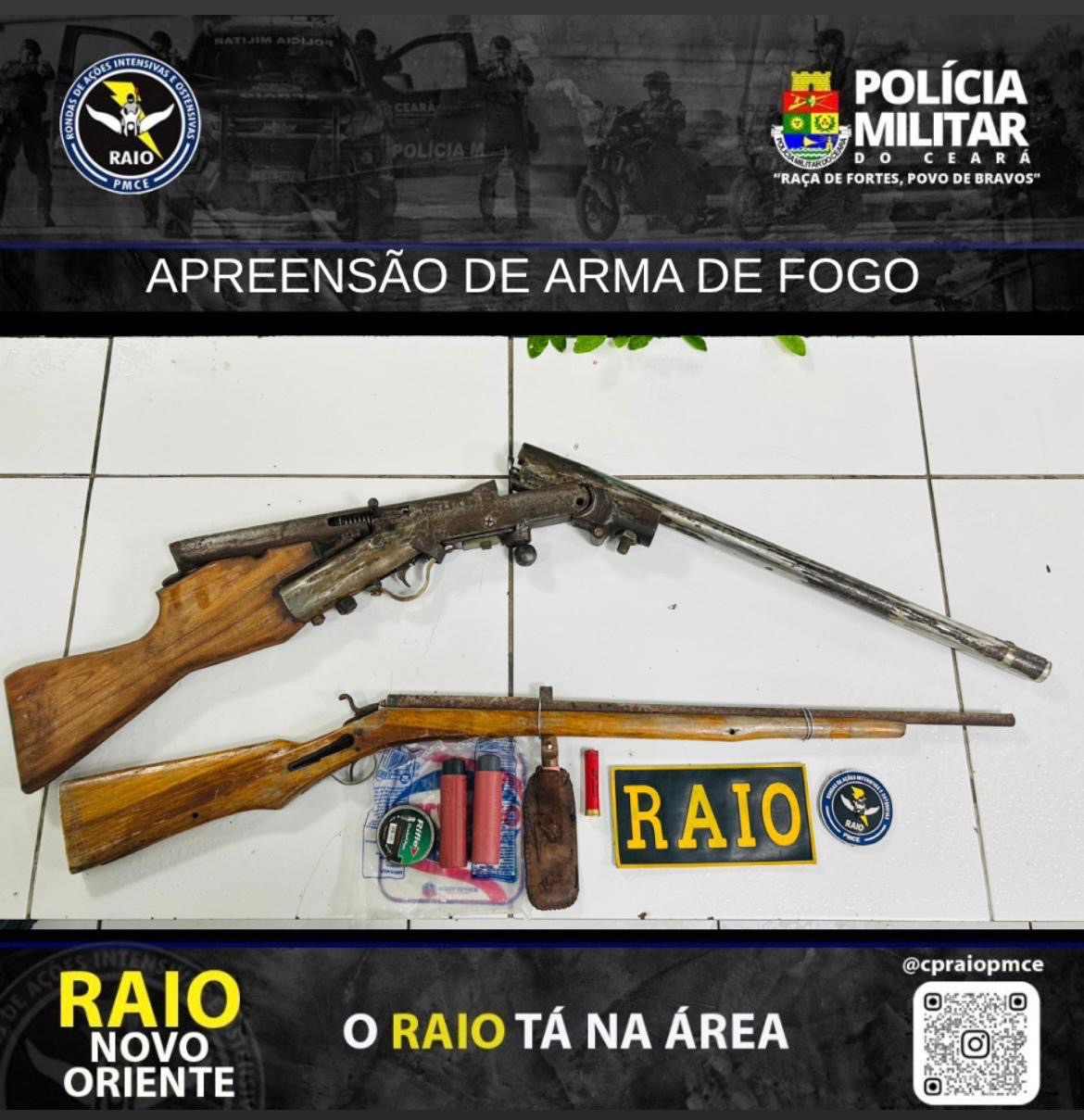 Armas de Fogo Apinhadas: Tudo Sobre a Apreensão em Novo Oriente