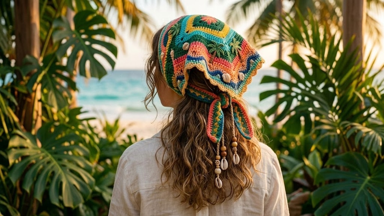 Bandanas de Crochê: Acessório de Moda para o Verão