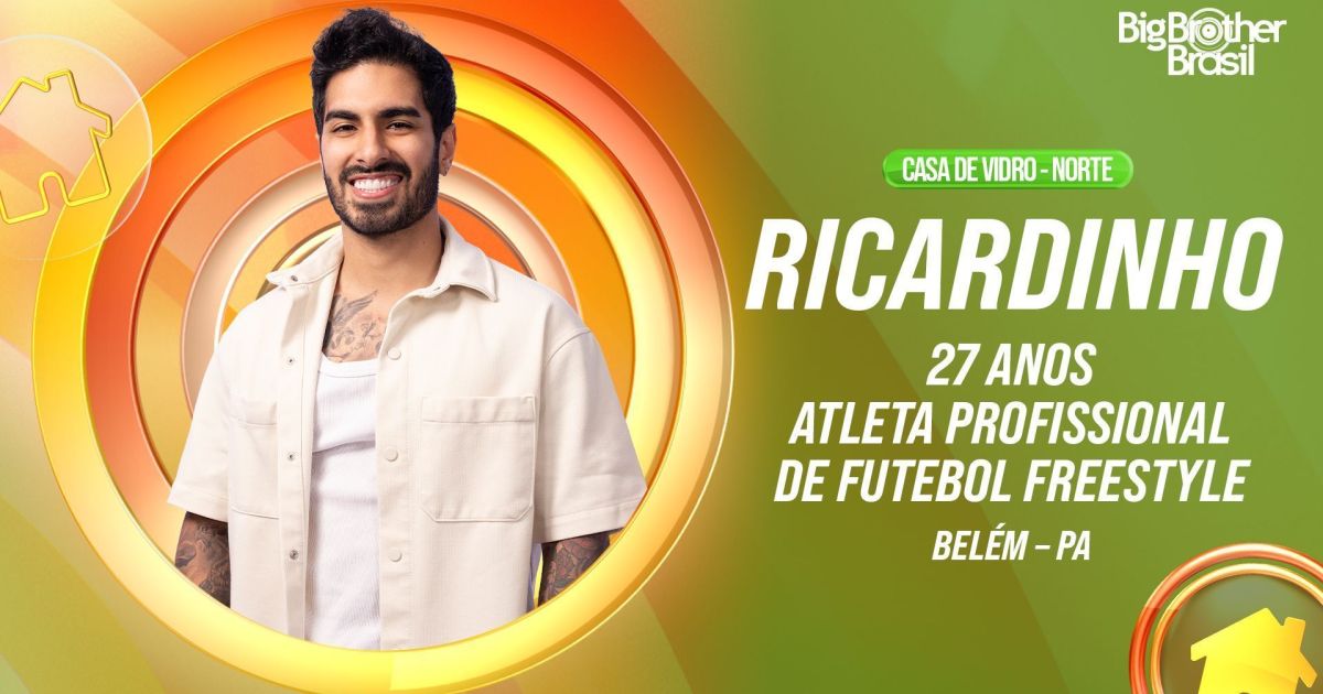 BBB 26: conheça Ricardinho, atleta que está na Casa de Vidro
