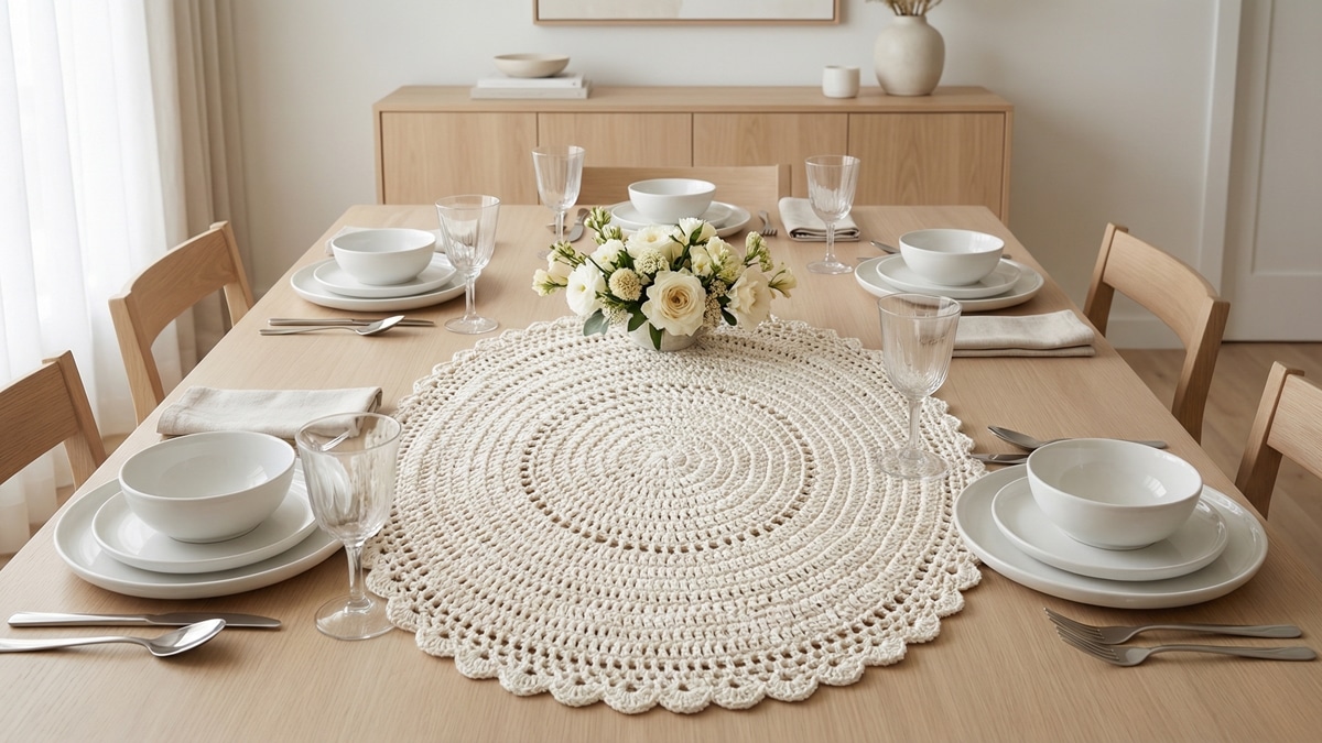 Como criar toalhas e centros de mesa em crochê duráveis e elegantes