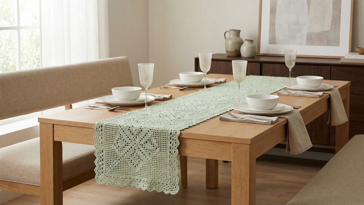 Crie Caminhos de Mesa em Crochê Perfeitos para Renovar a Decoração