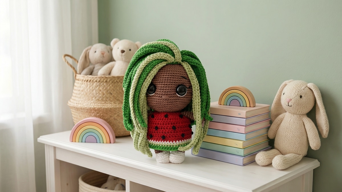 Crie uma Boneca Melancia Amigurumi em Crochê: Uma Onda de Criatividade para Crianças