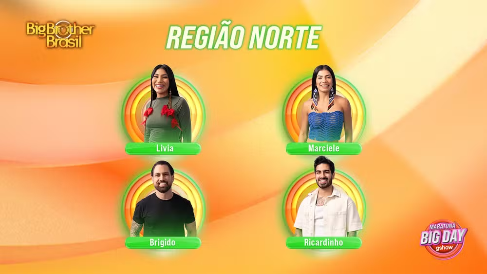 Enquete BBB 26: vote nos seus favoritos da Casa de Vidro da região Norte