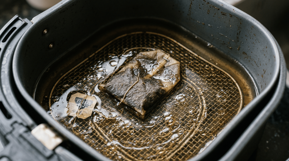 Lembre-se, Limpeza da Air Fryer sem Química: Saquinho de Chá é a Solução!