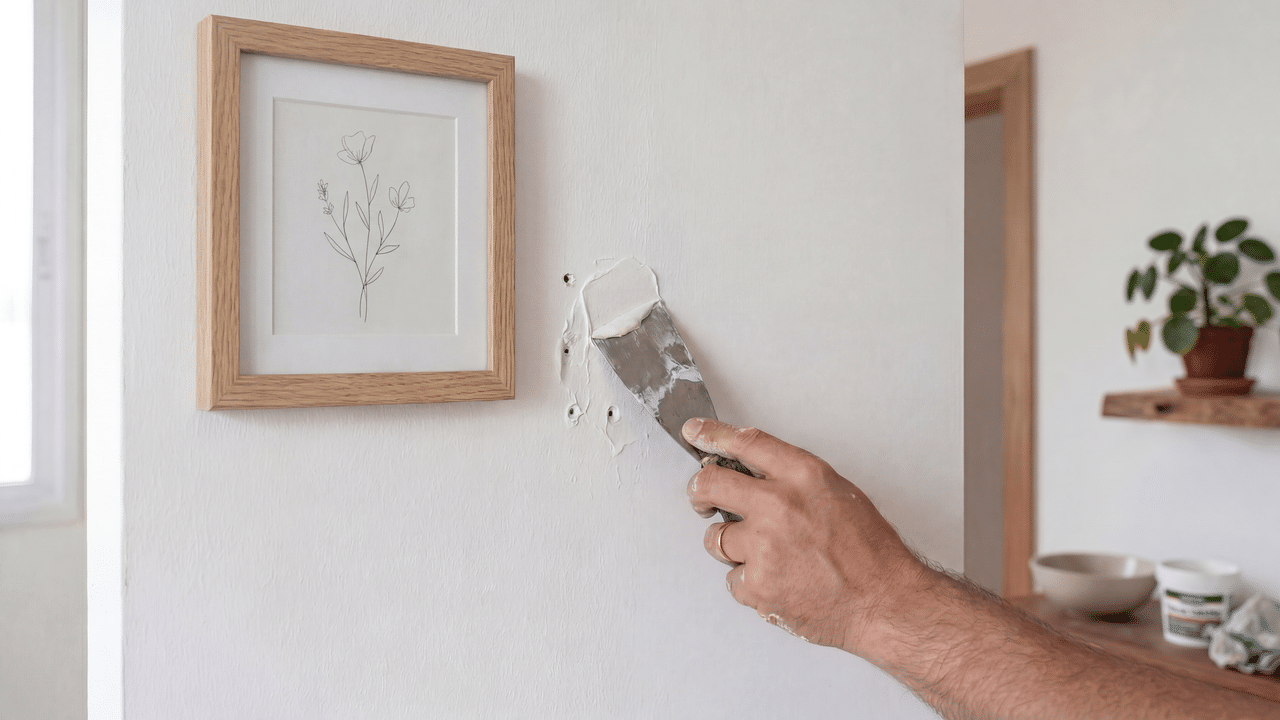 Mantenha o Visual Perfeito: Entenda a Diferença entre Massa Corrida e Gesso para Furos de Quadros e Prateleiras Antigas