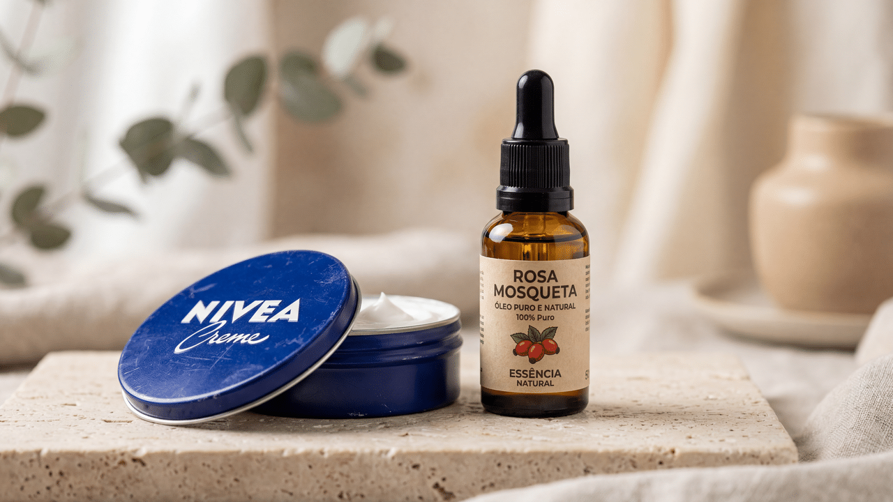O Novo Secreto de Pele Saudável: Misture Óleo de Rosa Mosqueta com Creme Nívea para uma Noite de Hidratação Intensa