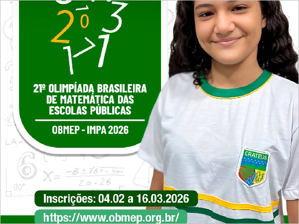 OBMEP 2026: Inscrições Abertas para Estudantes de Crateús