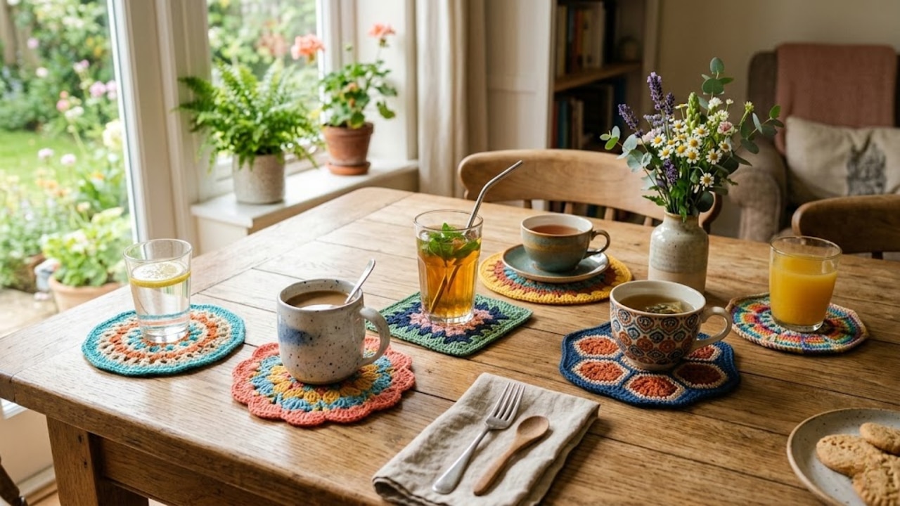Porta-Copos de Crochê: 5 Modelos para Transformar sua Mesa Posta